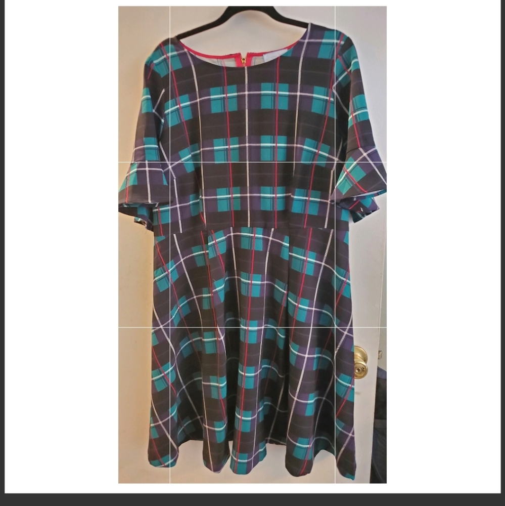 Plaid Draper James for Eloquii Dress